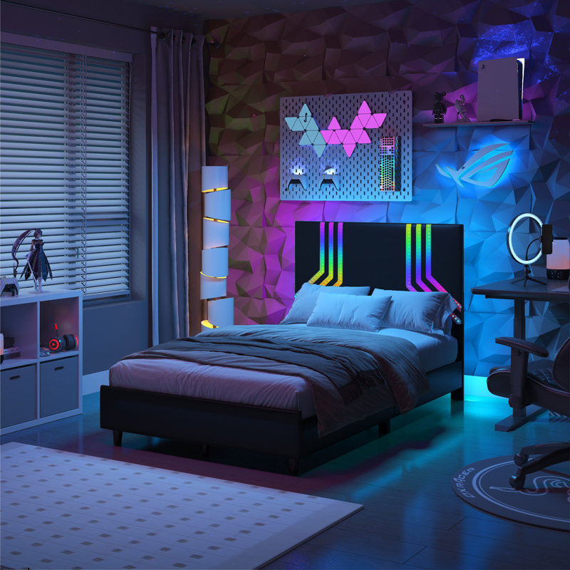 Led lights around bed frame hot sale
